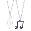 Colorful Music Note Couple Necklace