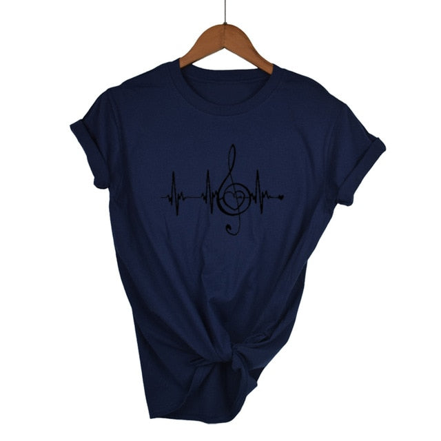 Heart Beat Treble Clef T-shirt