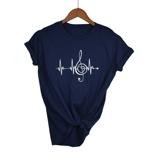Heart Beat Treble Clef T-shirt