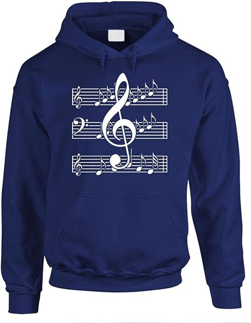 Music Note Sheet Pullover Hoodie