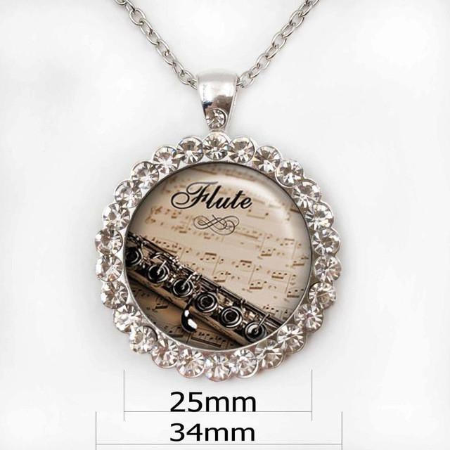 Flute Necklace, Keychain, Ring, Earrings, Cufflink & Brooch - Artistic Pod