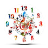 Colorful G Clef Wall Clock