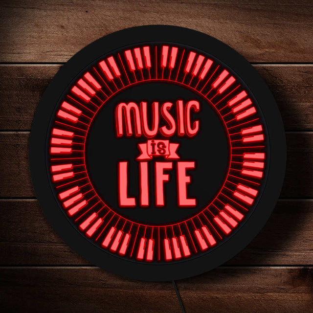 Music Is Life Wall Light