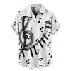 Music Print Hawaiian Shirt