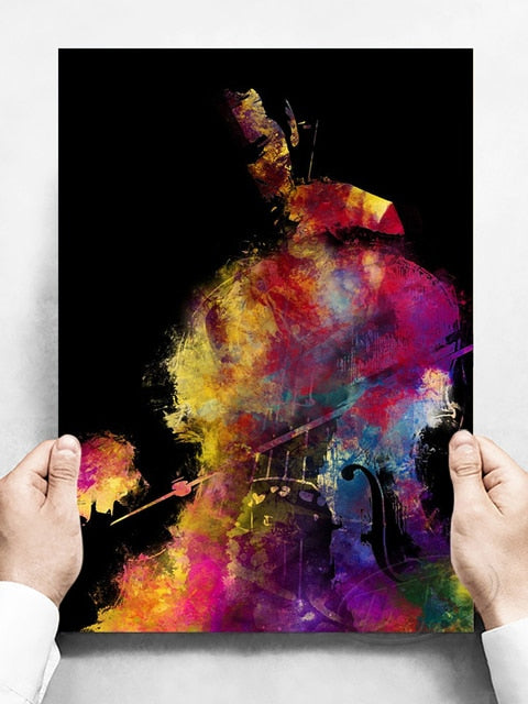 Colorful Music Instruments Poster
