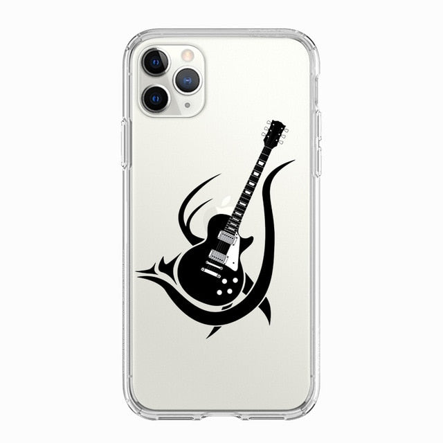Transparent Music Design iPhone Case