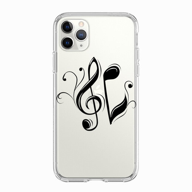 Transparent Music Design iPhone Case