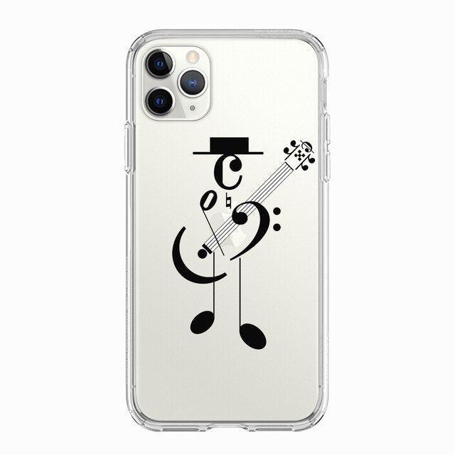 Transparent Music Design iPhone Case
