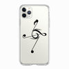 Transparent Music Design iPhone Case