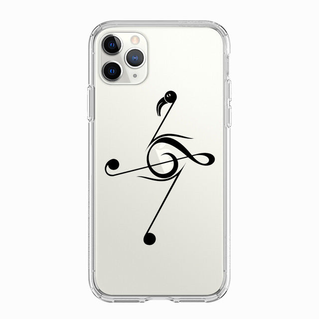 Transparent Music Design iPhone Case