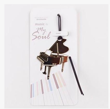 Golden Metal Music Bookmark