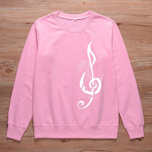 Rose Treble Clef Sweatshirt