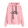 Music Note Long Sleeve Hoodie