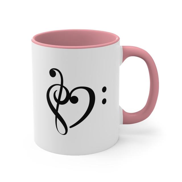 Music Note Heart Mug