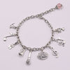 Multi-Music Notes Charms Bracelet - Pink - { shop_name }} - Review