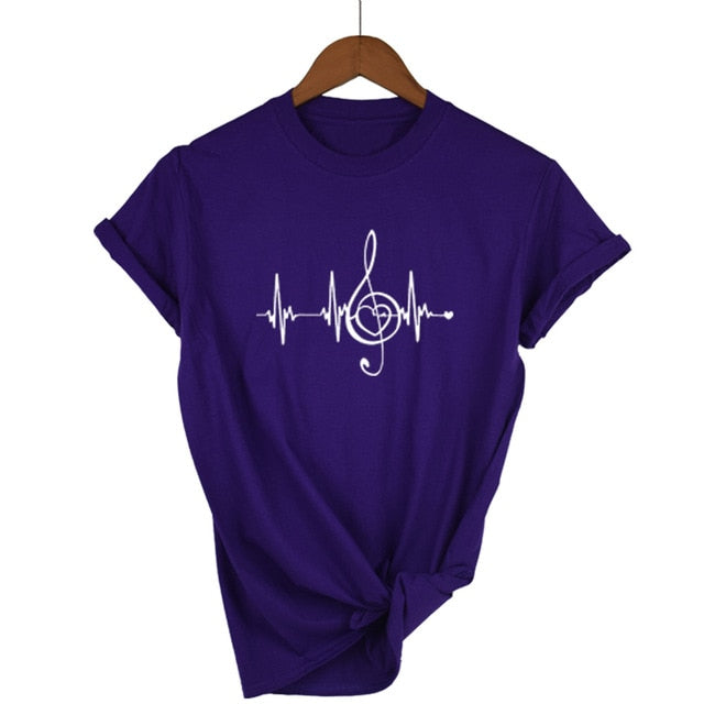 Heart Beat Treble Clef T-shirt