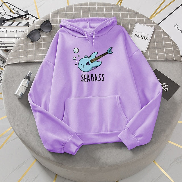 Fish Guitar Graphic Hoodie