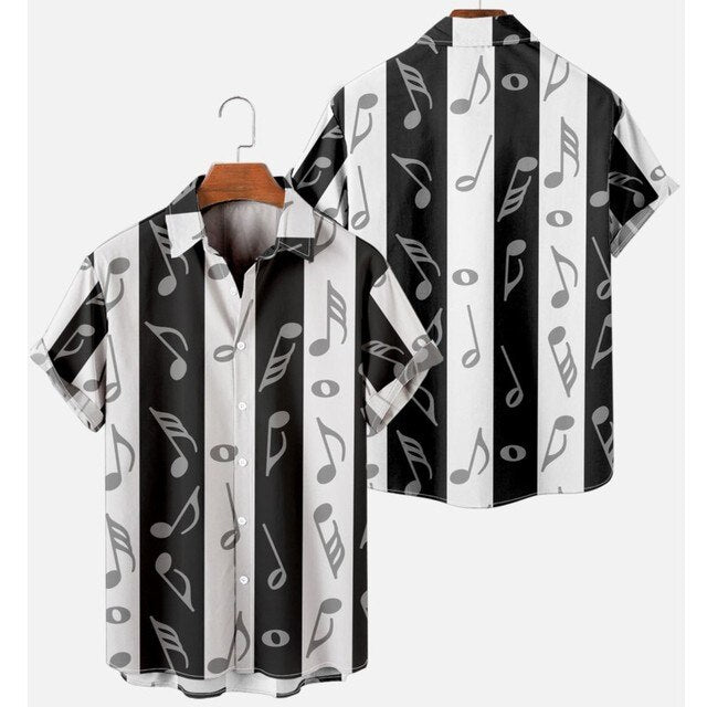 Music Note Short Sleeve Shirt