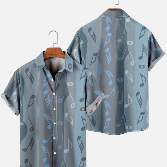 Music Note Short Sleeve Shirt