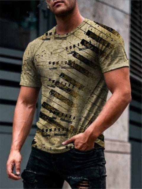 Music Print Men's T-shirt