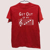 "Get Out of My Face" Music T-shirt - Red / XS - { shop_name }} - Review