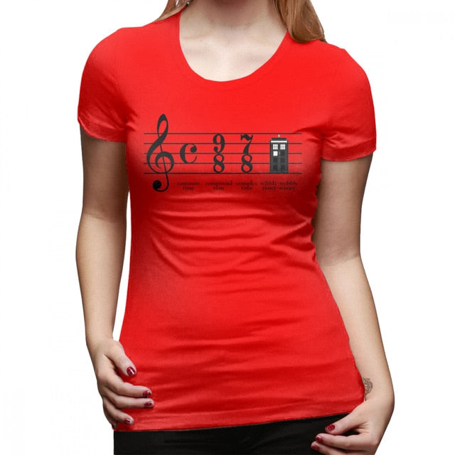 Music Notes O-Neck Women Tee