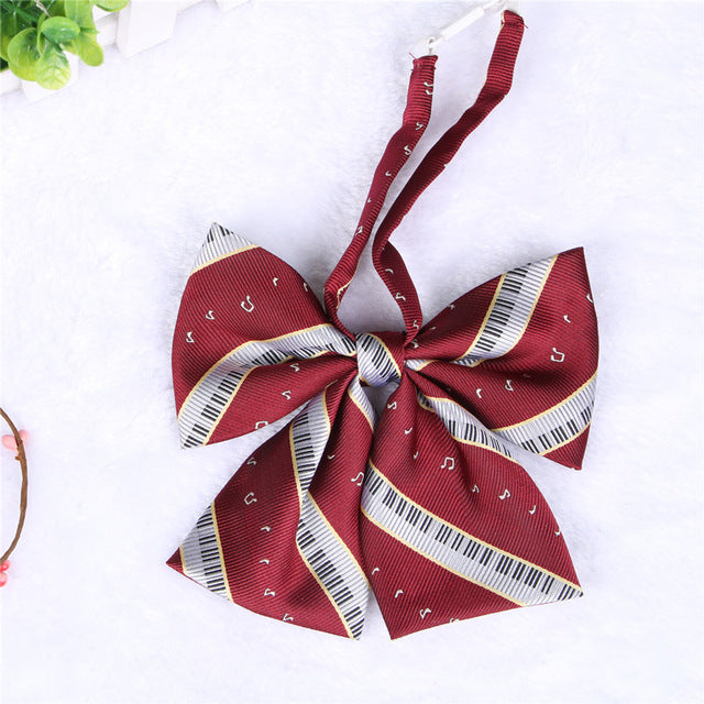 Music Notes Piano Key Bow Knot Tie