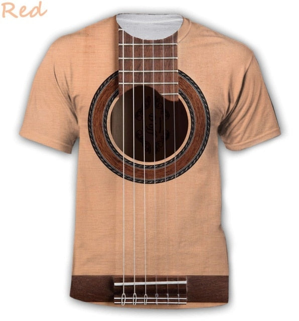 Guitar Body Print T-shirt