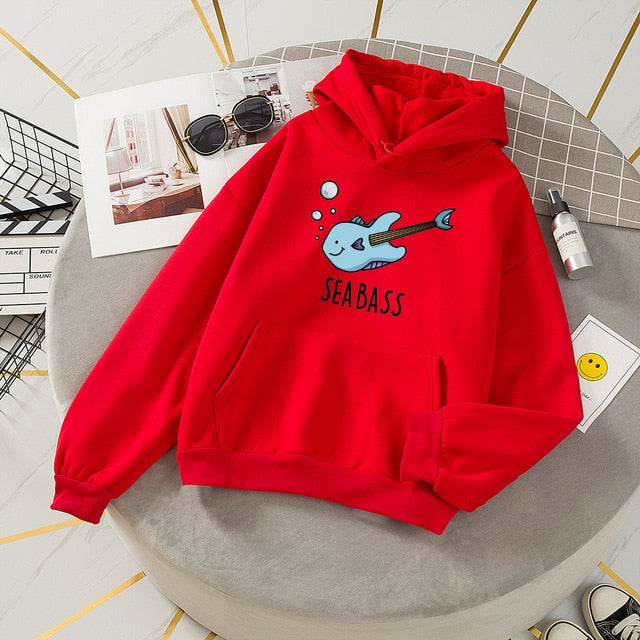 Fish Guitar Graphic Hoodie