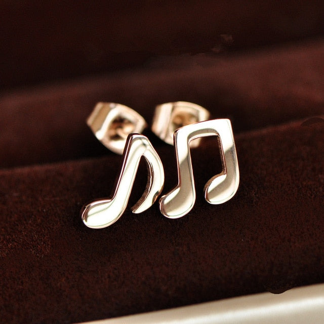 Gold-Color Music Notes Earrings