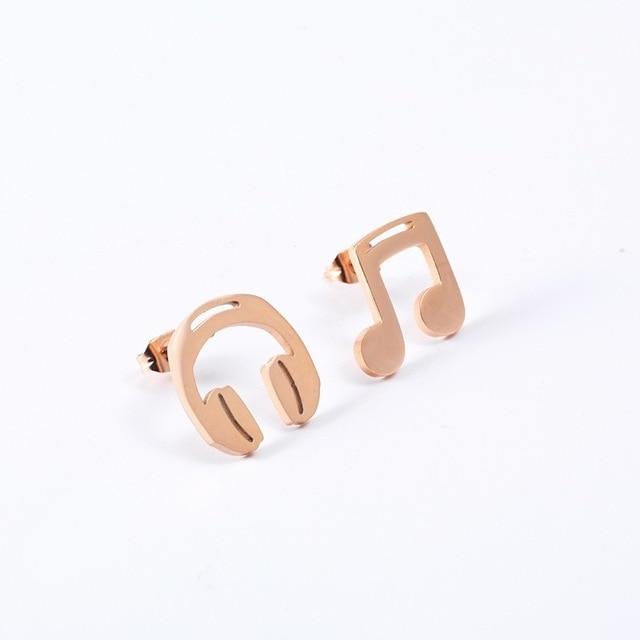 Headset & Music Note Earrings