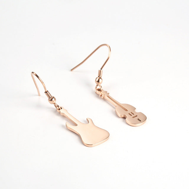 Creative Guitar Music Earrings