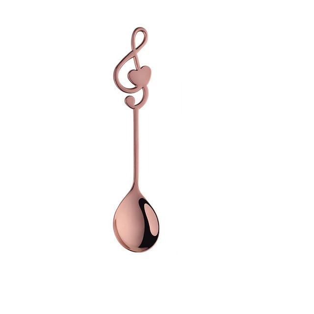 Heart Treble Clef Coffee Spoons