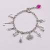 Multi-Music Notes Charms Bracelet - Rose red - { shop_name }} - Review