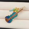 Musical Instrument Rhinestone Pin