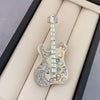 Musical Instrument Rhinestone Pin