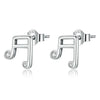 S925 Silver Music Earrings