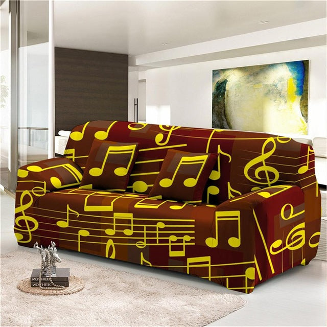 Music Notes Sofa Cover