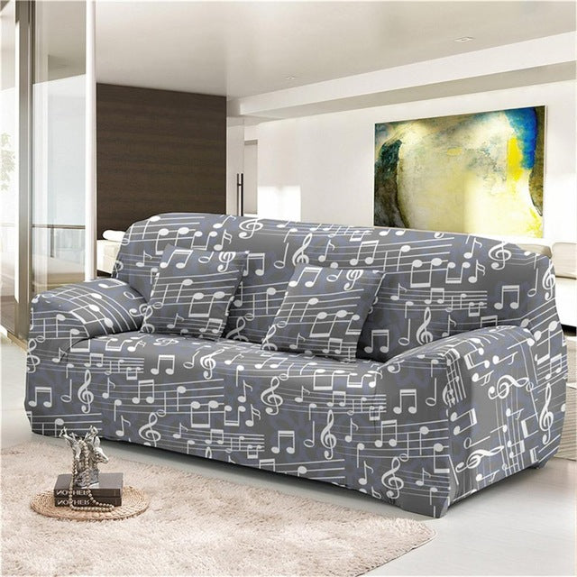 Music Notes Sofa Cover