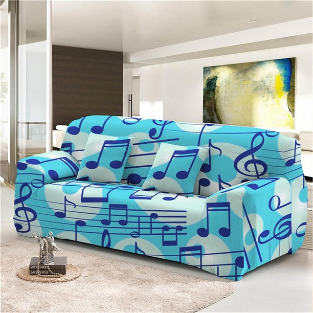 Music Notes Sofa Cover