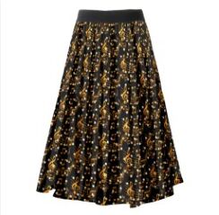 Vintage Music Note Long Skirt