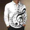 Music Note Zipper Golf Shirt