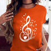 Love Music Print Casual T-shirt