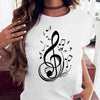 Love Music Print Casual T-shirt