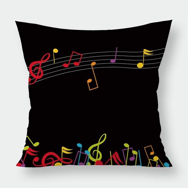 Modern Music Notes Pillowcase