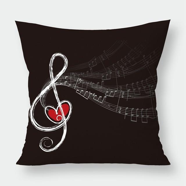 Modern Music Notes Pillowcase