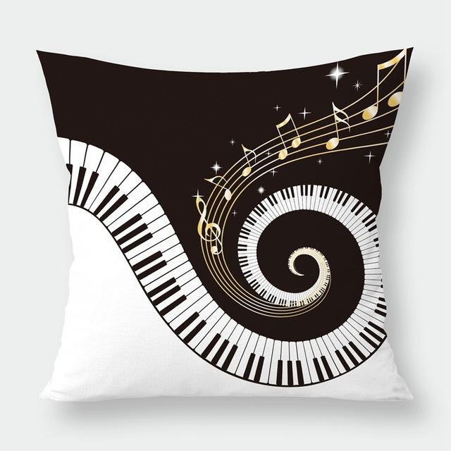 Modern Music Notes Pillowcase