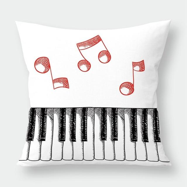 Modern Music Notes Pillowcase