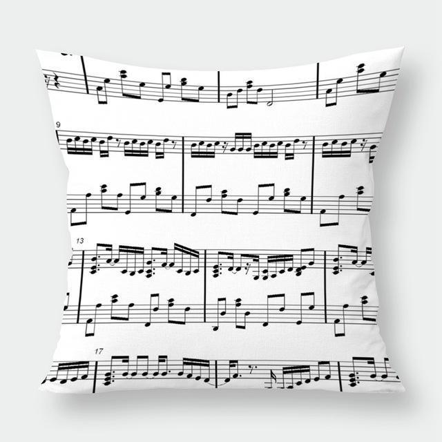 Modern Music Notes Pillowcase