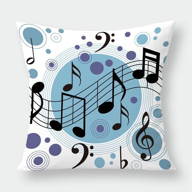 Modern Music Notes Pillowcase